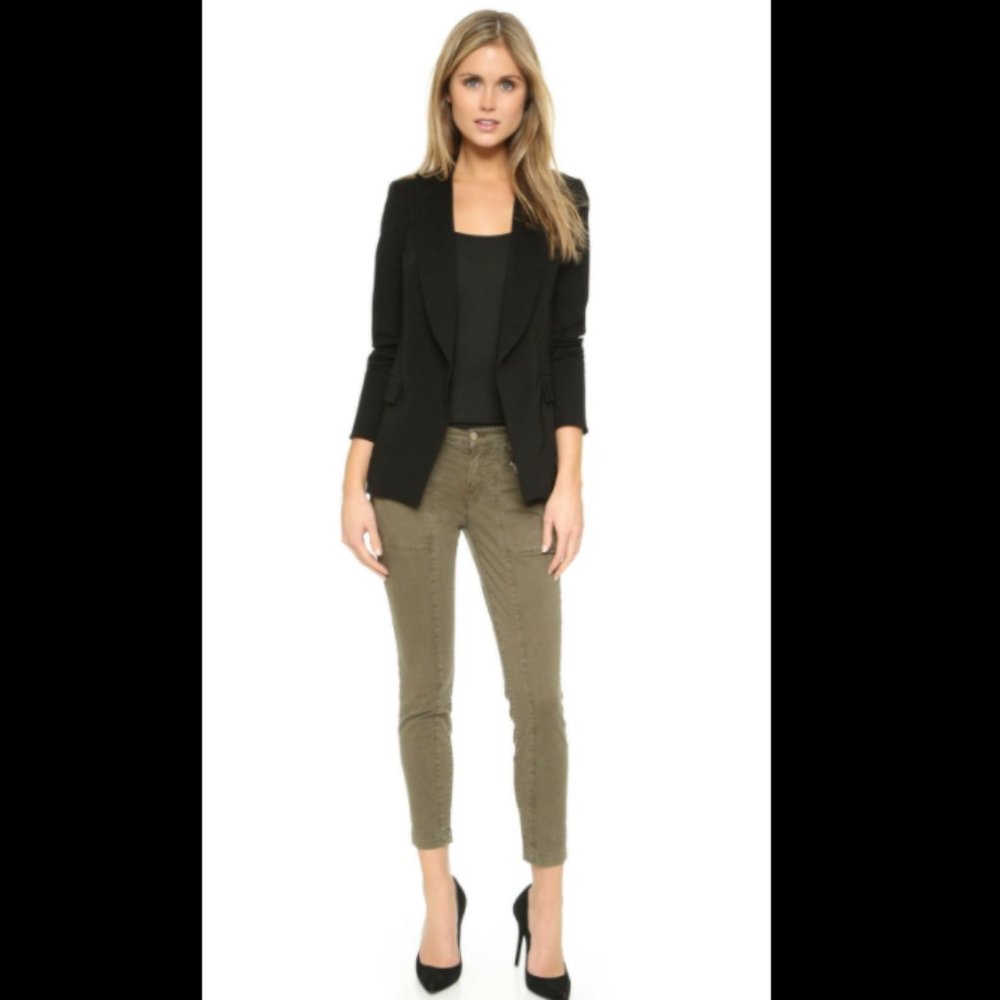 J Brand Utility Zip Moto Army Skinny Ankle Pant